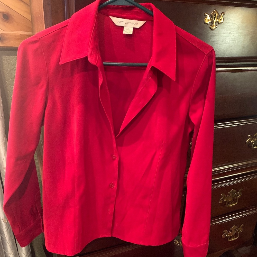 Red blouse